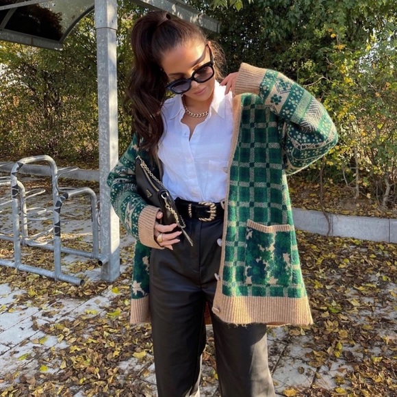 Zara Blogger Favorite Jacquard Cardigan - Picture 9 of 11